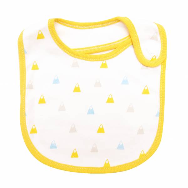 有機棉口水巾三入組-黃色三角龍 口水巾,口水巾組,台灣製口水巾,口慾期