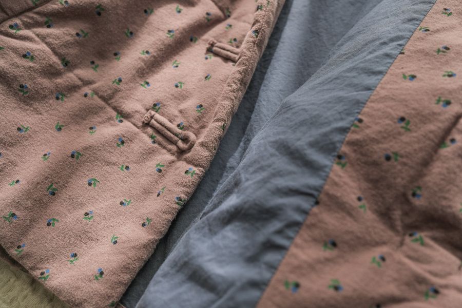 燕燕~棉麻商品~磨毛碎花壓條連帽加厚棉襖新中式盤扣對襟棉衣外套 ab2246101 