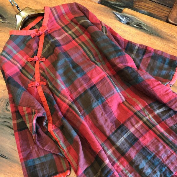 燕燕棉麻～舒適水洗花柄寬鬆花袍 洋裝 連身裙 ab162101 