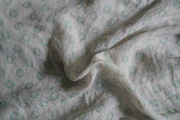 燕燕~苧麻  印花長旗袍 洋裝 連身裙 ab2222201 