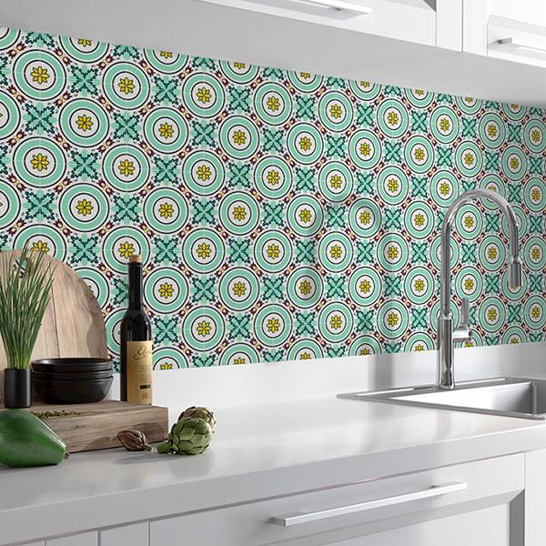 歐式彩繪護磚貼 PlayByPlay,玩生活,居家,壁貼,牆貼,壁紙,磁磚貼,磚貼,防水防油,復古,歐式,巴洛克,家飾