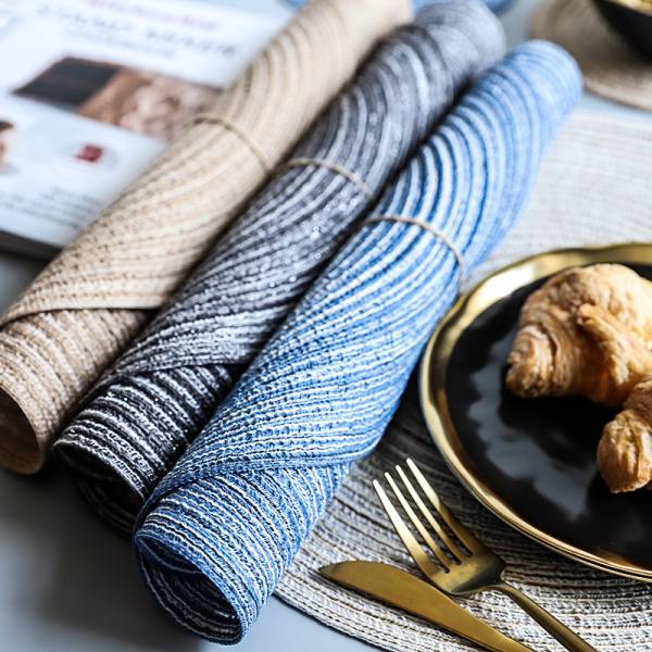 歐風螺紋餐墊-大號 PlayByPlay,玩生活,歐風,螺紋,餐墊,天然,隔熱,苧麻