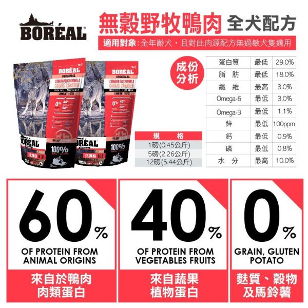 【波瑞歐 BOREAL】無穀犬糧  5磅｜全齡犬飼料 鴨肉・火雞・羔羊・帝王鮭 5磅/小顆粒 波瑞歐 BOREAL 犬糧

無穀狗飼料

狗狗無穀飼料推薦

全齡犬飼料

狗狗小顆粒飼料

狗狗火雞飼料

狗狗羊肉飼料

狗狗鮭魚飼料

低敏犬糧

加拿大狗飼料品牌
