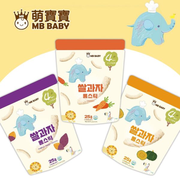 MB BABY 萌寶寶 小指米餅 米棒 副食品 寶寶零食 米餅 MB BABY,寶寶米餅,嬰兒米餅,嬰幼兒副食品,副食品推薦,無添加米餅,嬰兒零食,寶寶餅乾,寶寶副食品,韓國米餅,小指米餅,大米餅,米棒,寶寶健康零食,入口即化,抓握餅乾