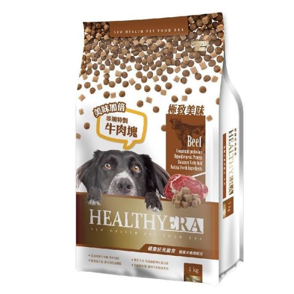 健康紀元 HEALTHYEAR 狗飼料 1kg｜挑嘴犬專用配方/幼犬成長配方/關節加強葡萄糖胺｜雞肉/牛肉乾糧＋肉塊 狗飼料推薦、挑嘴狗飼料、幼犬飼料、關節保健狗飼料、葡萄糖胺狗飼料、牛肉狗飼料、雞肉狗飼料、1kg狗飼料、健康紀元狗飼料、毛孩乾糧
