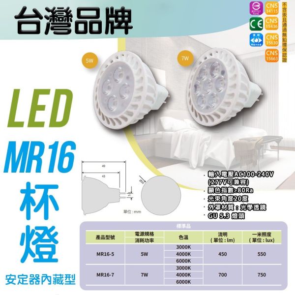 認證通過 MR16 LED杯燈 5W 7W GU5.3 黃光/自然光/白光 免安定器 軌道燈 投射燈 杯燈 燈 MR16杯燈,GU5.3 LED燈,LED杯燈,投射燈泡,軌道燈燈泡,5W杯燈,7W杯燈,黃光燈泡,自然光燈泡,白光燈泡
