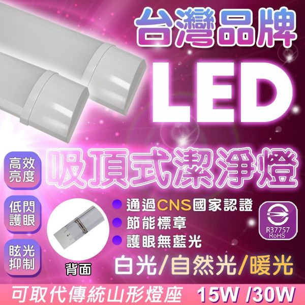 認證通過 LED 吸頂式潔淨燈 護眼 無藍光 防蚊/防水/防塵 三防高亮潔淨燈 吸頂燈 取代山形燈座 LED潔淨燈,吸頂潔淨燈,三防燈,防蚊燈具,防水燈,防塵燈,取代山型燈,無藍光燈,護眼吸頂燈,CNS認證燈具