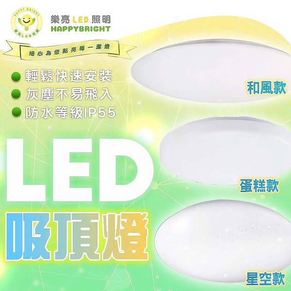 認證通過 樂亮LED 輕快裝LED吸頂燈 蛋糕型吸頂燈 16W 30W 防水防塵 星空 星鑽 和風 旋風系列 樂亮吸頂燈, LED吸頂燈, 防水吸頂燈, 防塵吸頂燈, 星鑽吸頂燈, 和風燈具, 星空吸頂燈, 蛋糕燈, CNS認證燈, 16W吸頂燈, 30W吸頂燈, 臥室燈推薦, 客廳天花燈, 書房吸頂燈, 台灣製燈具