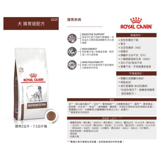 皇家【犬】腸胃道配方乾糧 GI25犬腸胃道處方2kg 狗狗拉肚子吃什麼

狗腸胃不適飼料推薦

狗狗腸胃道專用飼料

狗狗腸炎飼料

狗狗腸胃下痢專用飼料

皇家腸胃飼料 GI25

狗狗腸胃敏感吃什麼

狗胃腸吸收不好吃什麼

狗狗腸胃配方飼料推薦

Royal Canin Gastrointestinal dog food