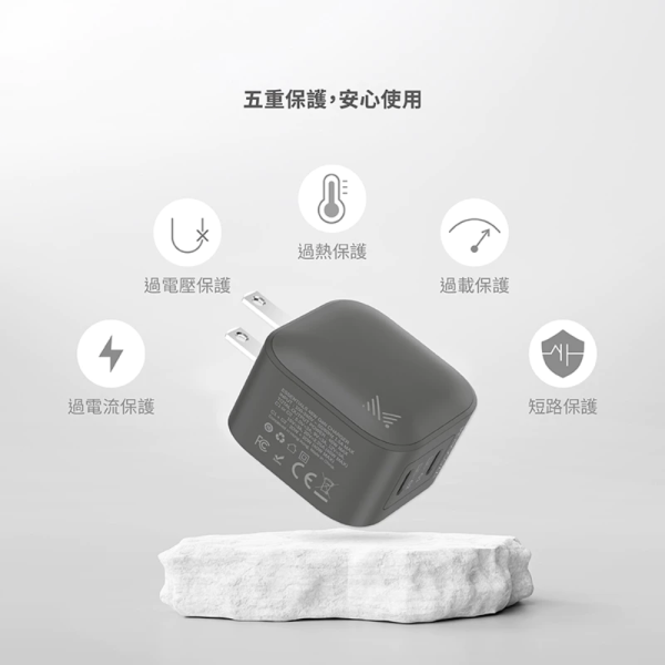 MONOCOZZI 45W GaN 氮化鎵 2孔 2C QC PD 快充 充電頭 充電器 適 iPhone 16 15 14 s25 