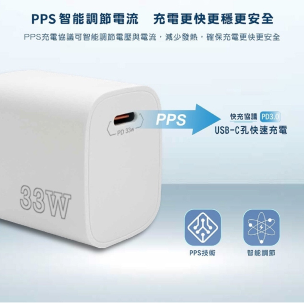 KooPin 33W 單孔 快速 電源 供應器 充電器 充電頭 適用 iphone 16 16e 15 s25 