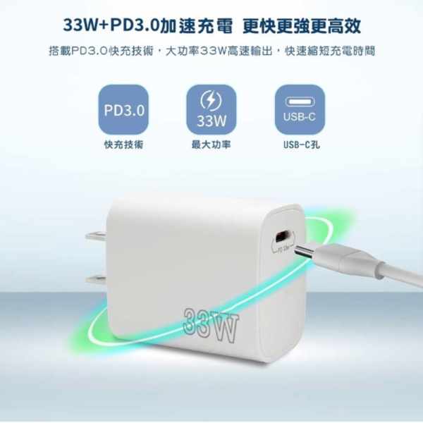 KooPin 33W 單孔 快速 電源 供應器 充電器 充電頭 適用 iphone 16 16e 15 s25 