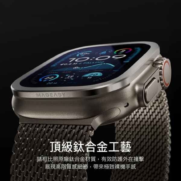 MAGEASY 藍寶石 AR 滿版 手錶貼 保護貼 Apple Watch 49 mm Ultra 1 & 2 