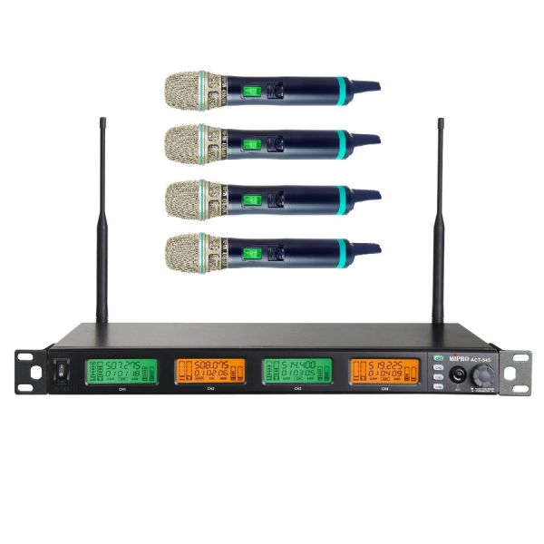 【詢問再折】ACT-545＋ACT-500H*4 | MIPRO 米波羅 UHF類比 四頻道接收機＋UHF類比 手握式無線麥克風 (四支) ACT-545,ACT-500H,MIPRO,米波羅,四頻道,接收機,麥克風,UHF,手握式,無線