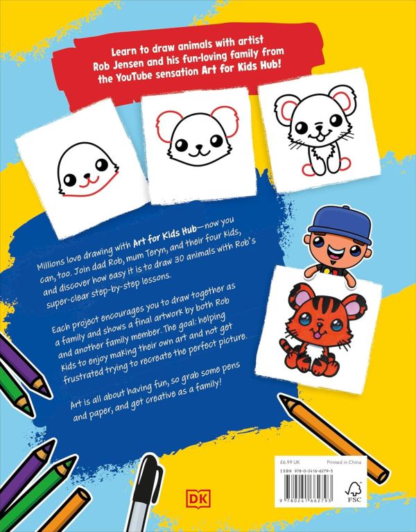 DK Draw with Art for Kids Hub Animals(畫出可愛動物：Art for Kids Hub 教你玩繪畫) 