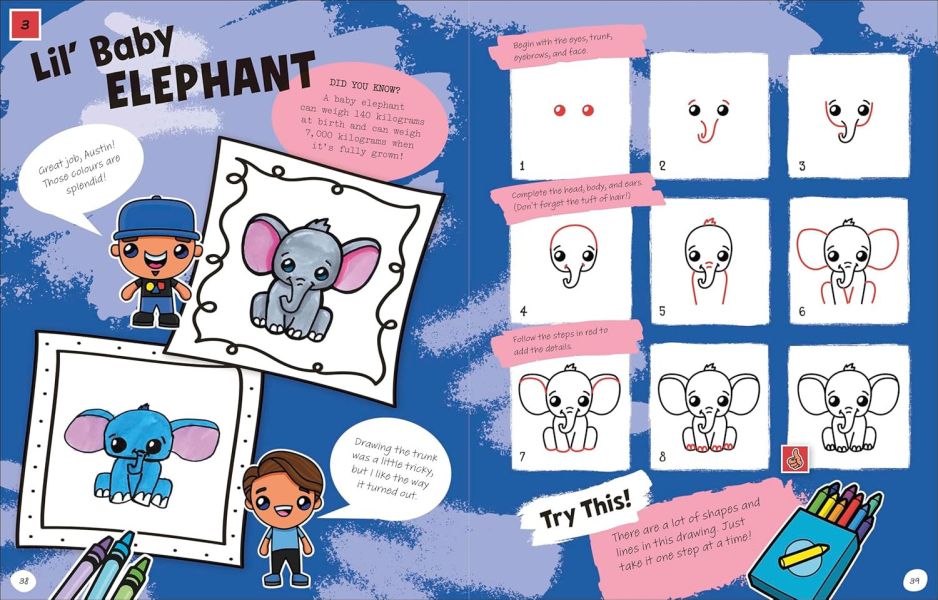 DK Draw with Art for Kids Hub Animals(畫出可愛動物：Art for Kids Hub 教你玩繪畫) 