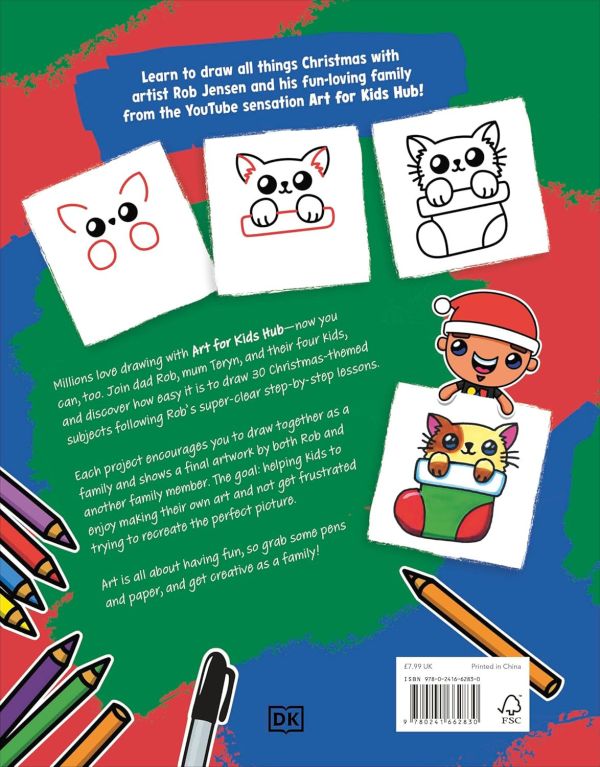 DK Draw with Art for Kids Hub Christmas(畫出聖誕節：Art for Kids Hub 教你玩繪畫) 