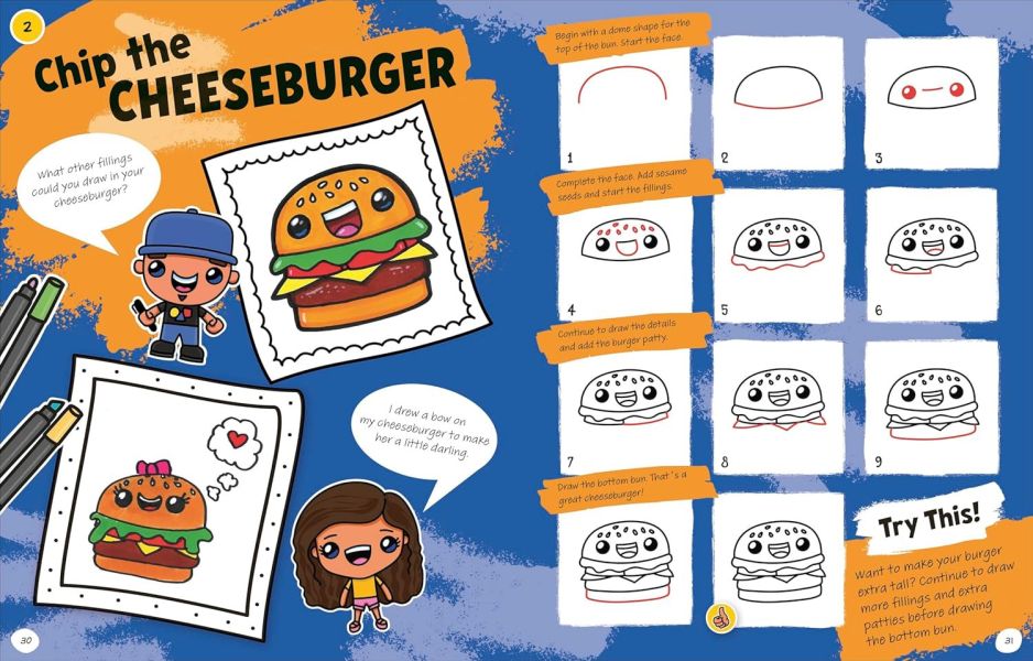 DK Draw with Art for Kids Hub Cute and Funny Foods(畫出有趣的食物：Art for Kids Hub 教你玩繪畫) 