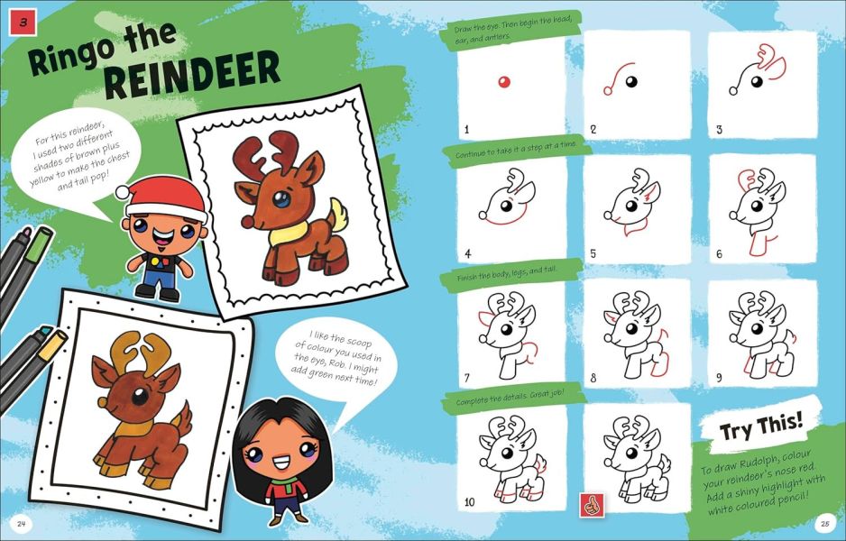 DK Draw with Art for Kids Hub Christmas(畫出聖誕節：Art for Kids Hub 教你玩繪畫) 